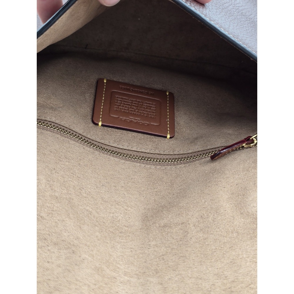 Coach Legacy Small Pebbled Leather Shoulder Crossbody Bag Brown Brass/Maple - Picture 16 of 16
